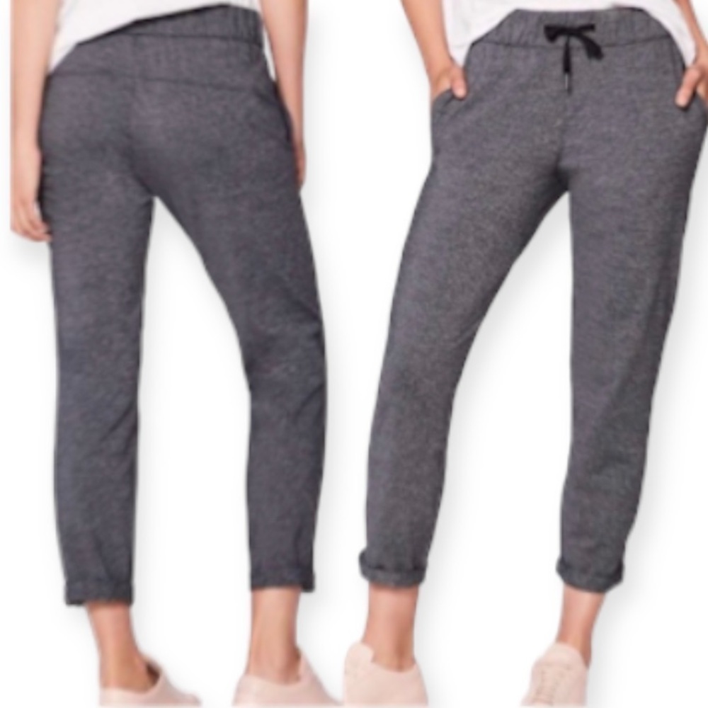 Lululemon On The Fly Pant Heathered Black 4 Tall